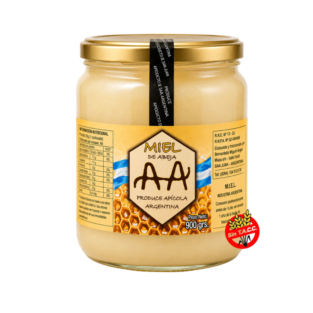 Miel Solida Cremosa Premium x900GR - (Apicola Argentina)